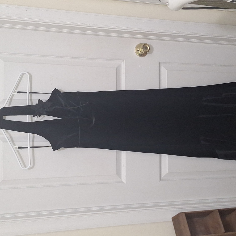 Black velvet dress